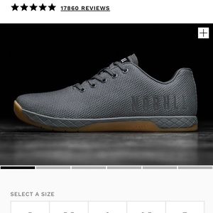7 W nobull trainers Grey with gum sole